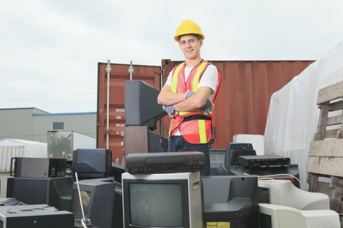 Organized and clutter-free office space after clearance in Edmonton